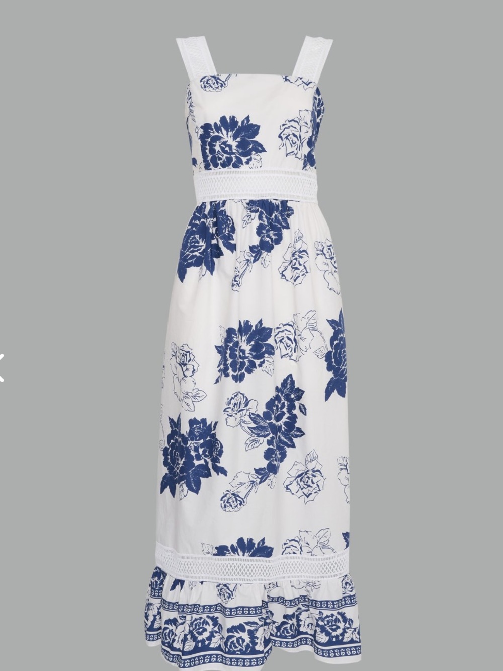 Loretta Caponi Edges of roses maxi dress